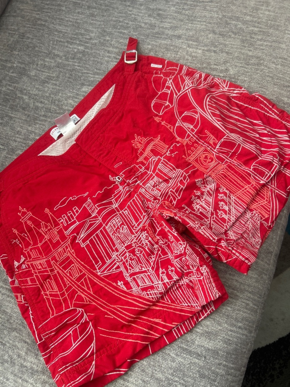Orlebar Brown red swim trunks size 34